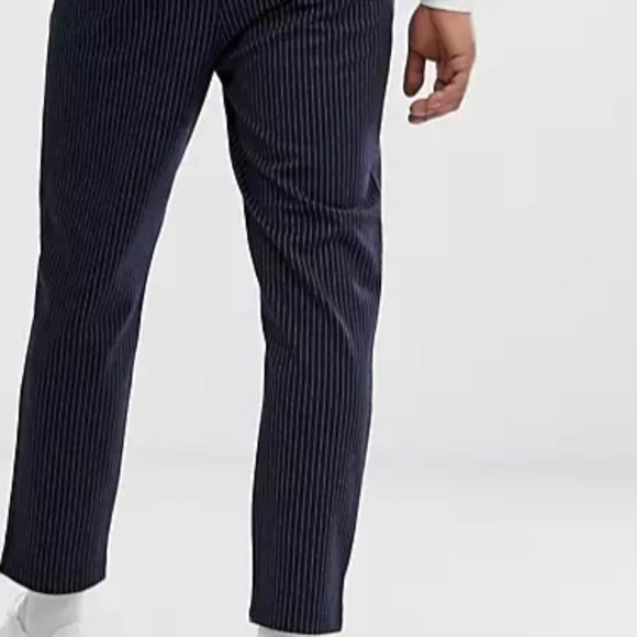 SOLD Jack & Jones Navy Pinstripe Drawstrings Pants - Picture 4 of 4